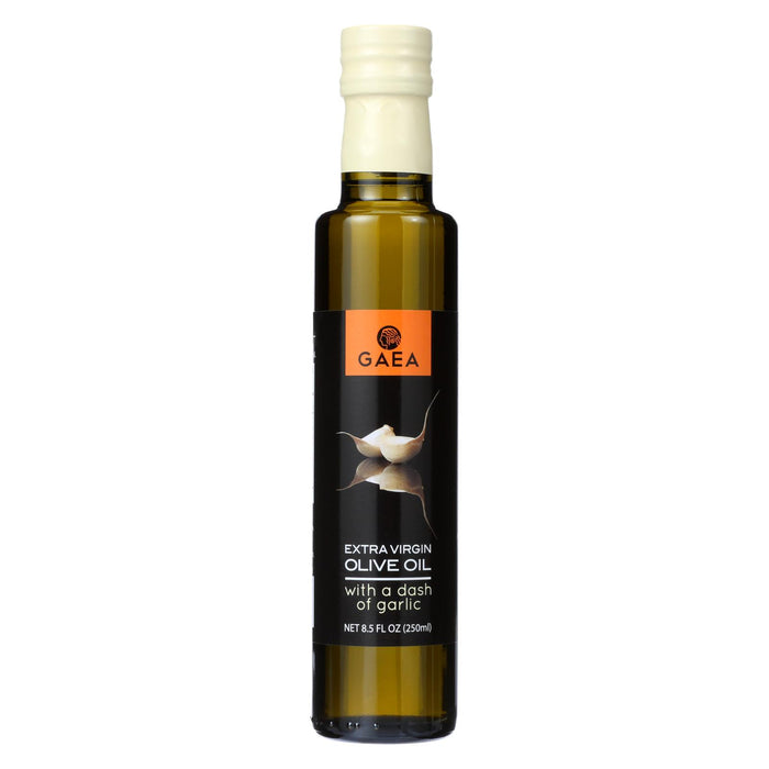 Gaea Extra Virgin Olive Oil - With A Dash Of Garlic - Case Of 8 - 8.5 Oz.