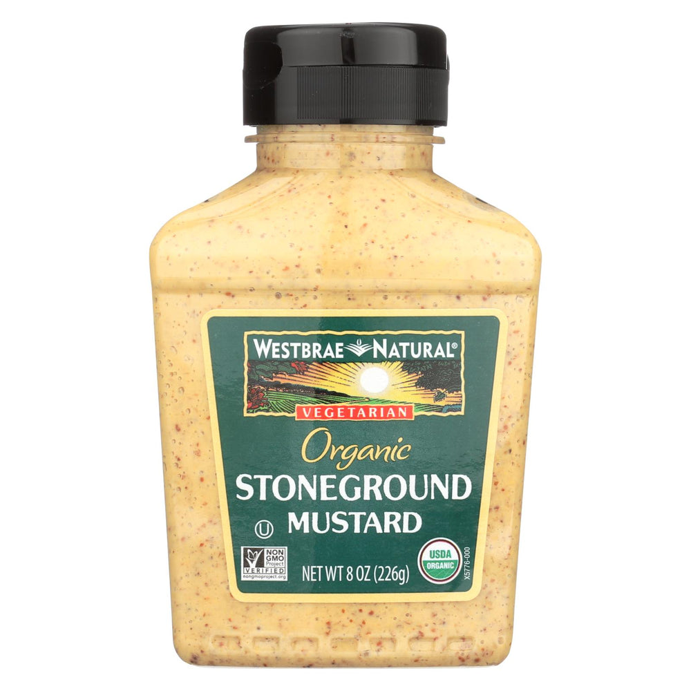Westbrae Natural Mustard - Organic - Stoneground - Case Of 12 - 8 Oz