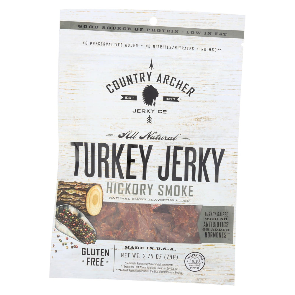 Country Archer Turkey Jerky - Hickory Smoke - Case Of 12 - 2.75 Oz