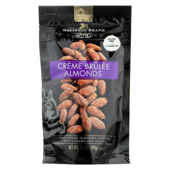 Squirrel Brand Almonds - Creme Brulee - Case Of 6 - 3.5 Oz