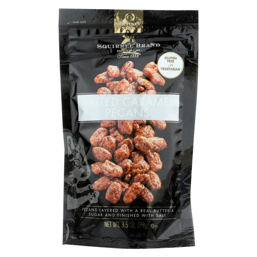 Squirrel Brand Pecans - Salted Caramel - Case Of 6 - 3.5 Oz