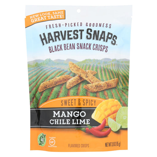 Calbee Snapea Crisp Harvest Snaps - Black Bean Mango Chile Lime - Case Of 12 - 3 Oz