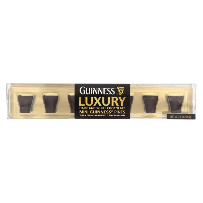 Guinness Chocolate Mini Pints - Luxury Dark And White - Case Of 24 - 2.2 Oz.