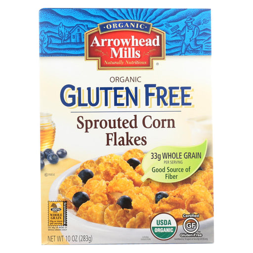 Arrowhead Mills Organic Gluten Free Cereal - Sprouted Corn Flakes - Case Of 6 - 10 Oz