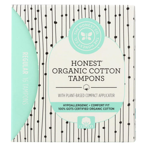 The Honest Company Cotton Tampon - Plant Based - Regular - 16 Count
