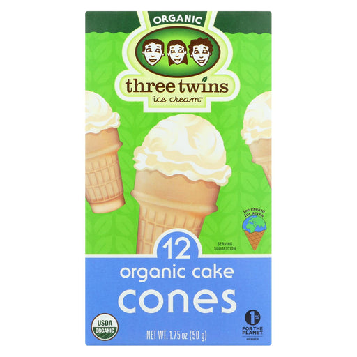 Three Twins Organic Cones - Cake Cones - Case Of 8 - 1.75 Oz