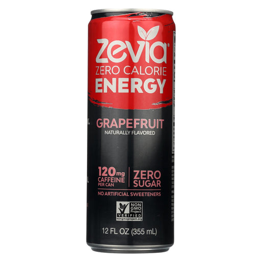 Zevia Zero Calorie Energy Drink - Grapefruit - Case Of 12 - 12 Fl Oz