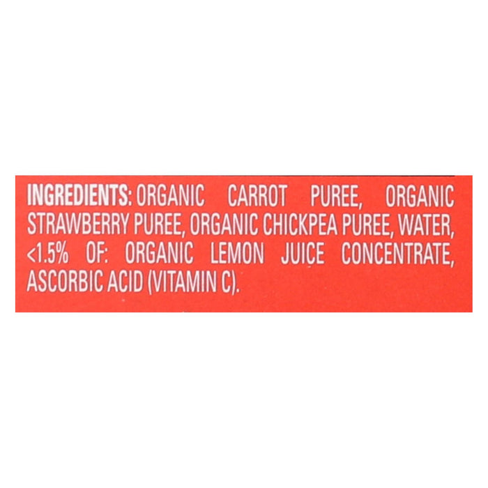 Happy Baby Organic Stage 2 Baby Food - Carrots Strawberries & Chickpeas - Case Of 16 - 4 Oz