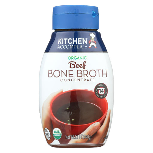 Kitchen Accomplice Bone Broth Concentrate - Organic - Beef - Case Of 6 - 12 Fl Oz