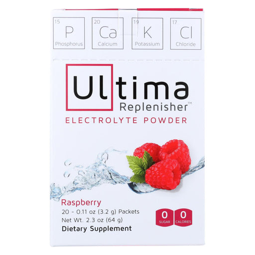 Ultima Replenisher Electrolyte Powder - Raspberry - 20 Count