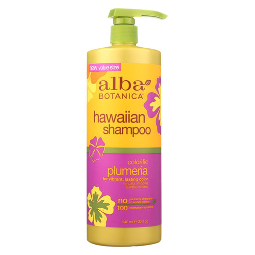 Alba Botanica Hawaiian Shampoo - Colorific Plumeria - 32 Fl Oz