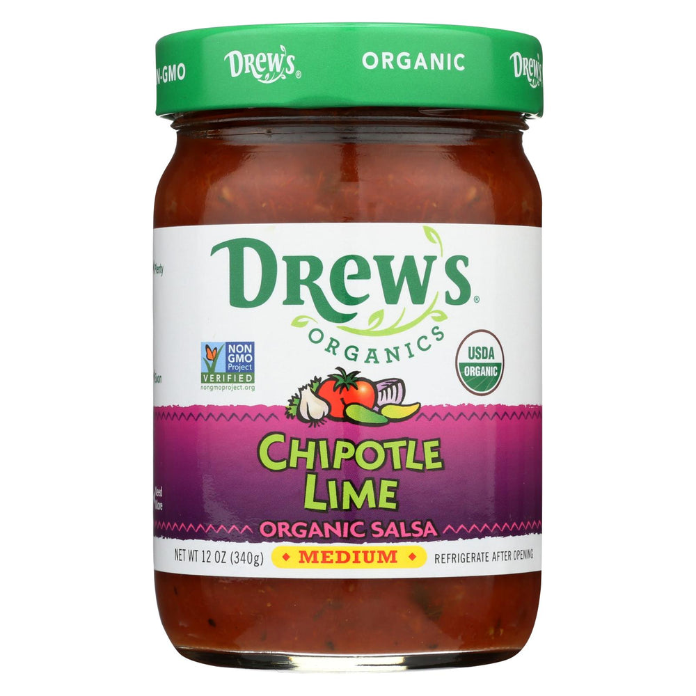 Drew's Organics Chipotle Lime Salsa - 12 Oz. - Case Of 6