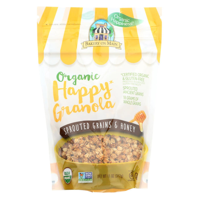 Bakery On Main Organic Happy Granola - Sprouted Grains & Honey - Case Of 6 - 11 Oz