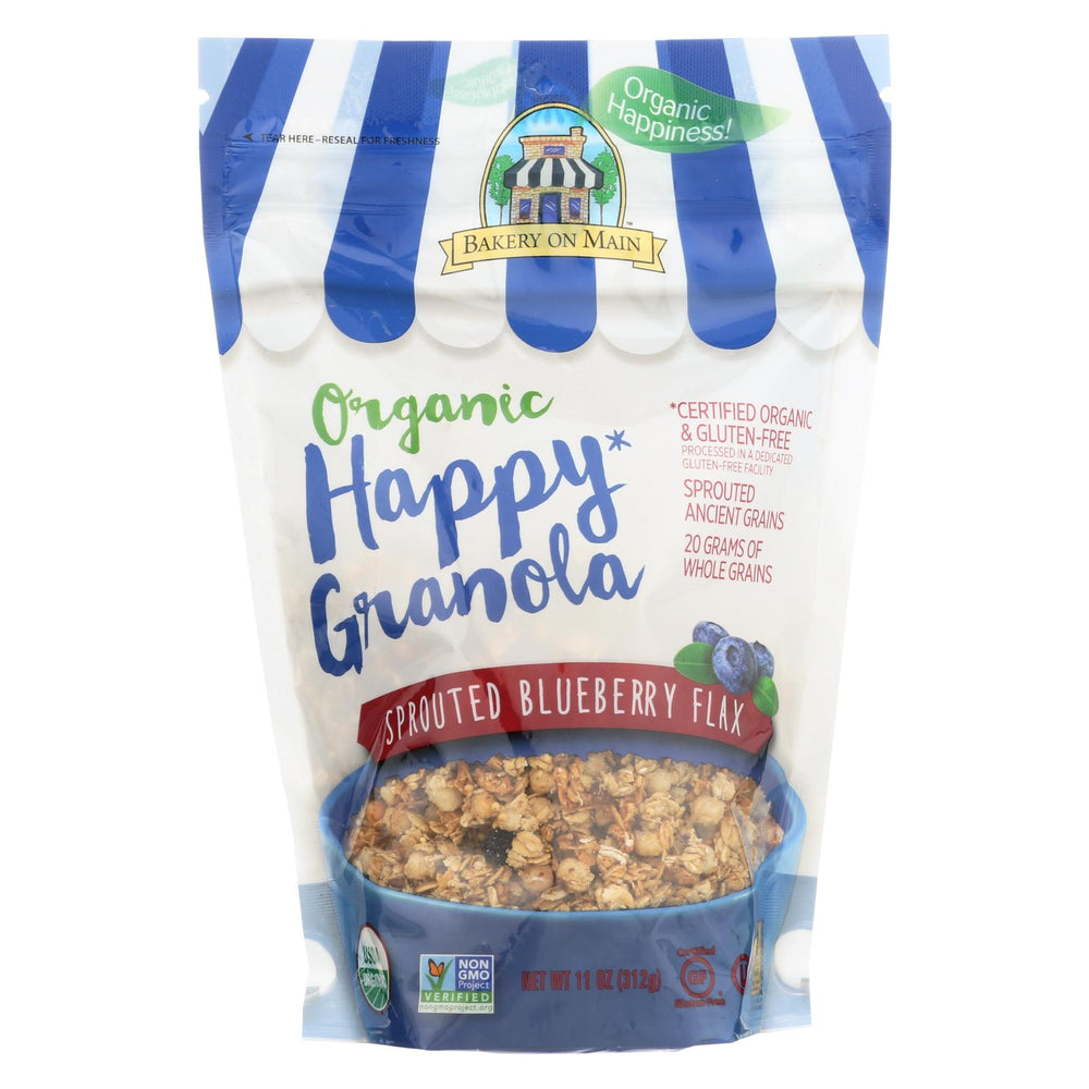 Bakery On Main Organic Happy Granola - Sprouted Blueberry Flax - Case Of 6 - 11 Oz