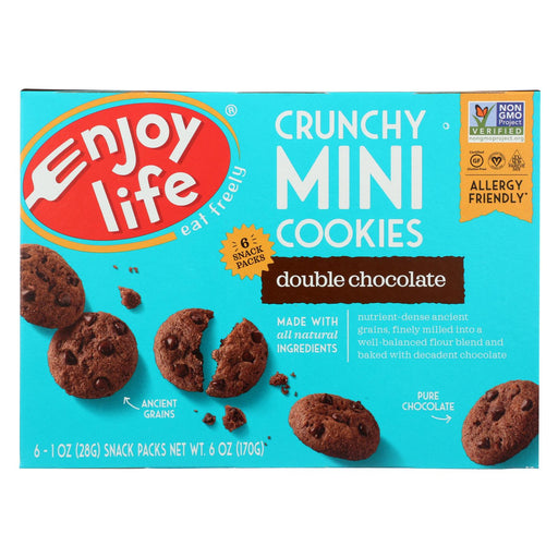 Enjoy Life Mini Cookies - Double Chocolate - Case Of 6 - 6 Oz.
