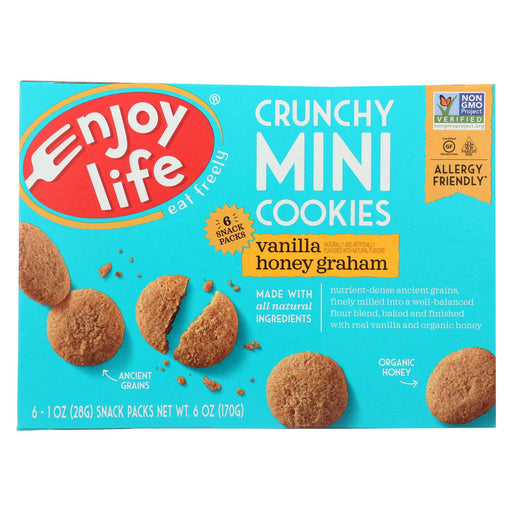 Enjoy Life Mini Cookies - Vanilla Honey Graham - Case Of 6 - 6 Oz.