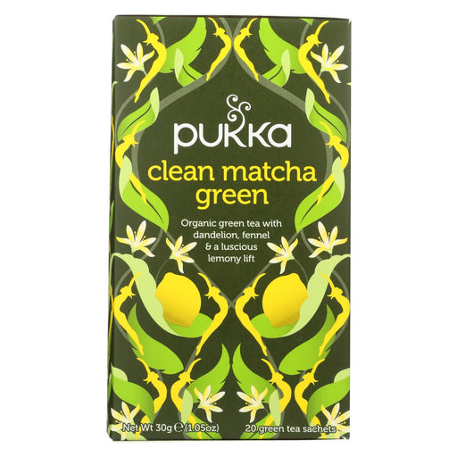 Pukka Herbs Green Tea - Green Clean Matcha - Case Of 6 - 20 Bags