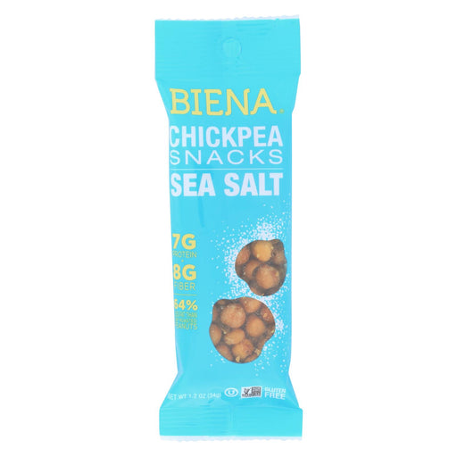 Biena Chickpea Snacks - Sea Salt - Case Of 10 - 1.2 Oz.