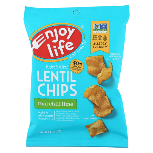 Enjoy Life Lentil Chips - Thai Chili Lime - Case Of 24 - .8 Oz