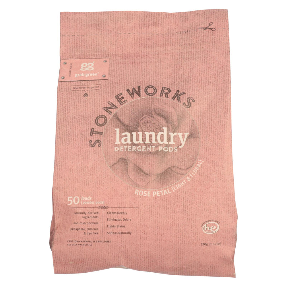 Stoneworks Laundry Detergent Pods - Rose - Case Of 6 - 50 Count