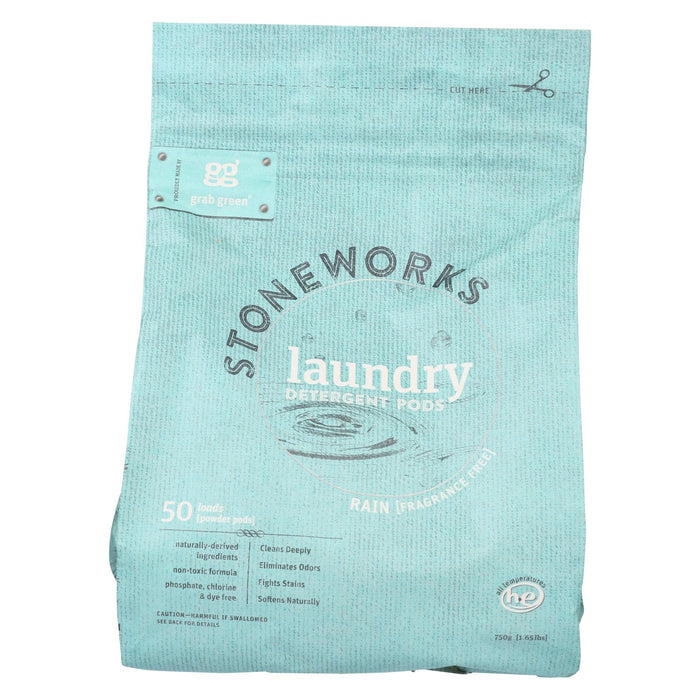 Stoneworks Laundry Detergent Pods - Rain - Case Of 6 - 50 Count