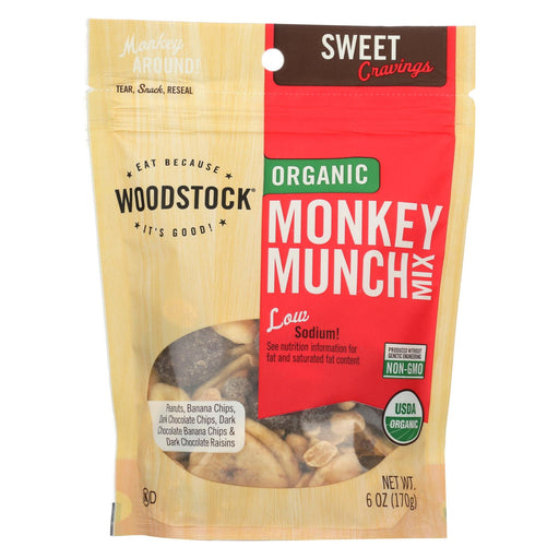 Woodstock Organic Monkey Munch Snack Mix - Case Of 8 - 6 Oz.