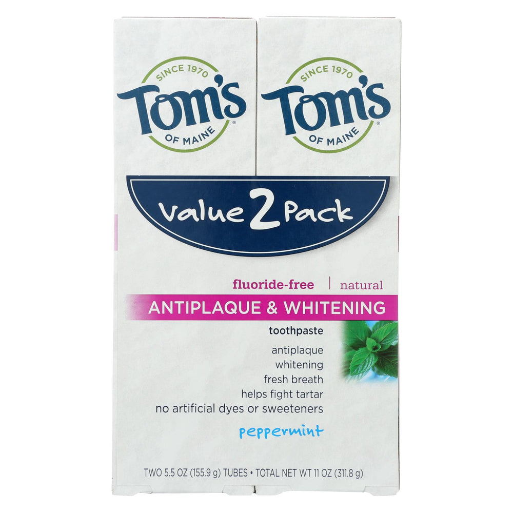 Tom's Of Maine Toothpaste - Anti Plaque - White - Case Of 3 - 2 Count