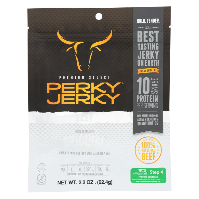 Perky Jerky Beef Jerky - Original - Black Label - Case Of 8 - 2.2 Oz
