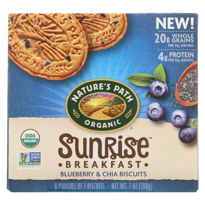 Nature's Path Organic Biscuits - Blueberry Chia - Case Of 6 - 7 Oz