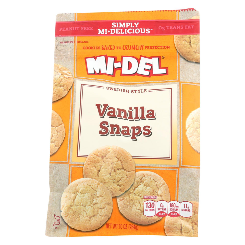 Midel Cookies - Vanilla Snaps - Case Of 8 - 10 Oz
