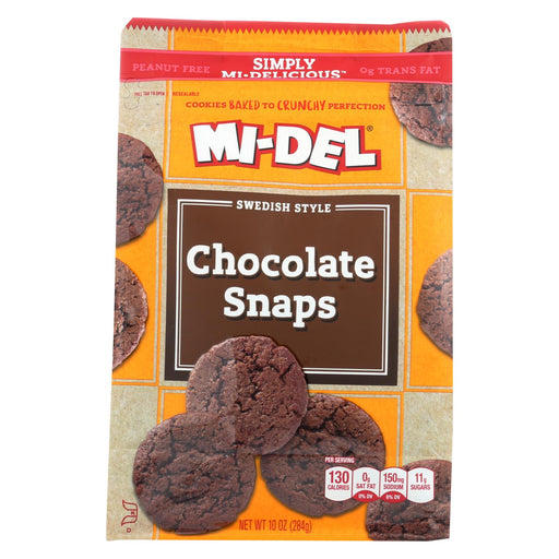 Midel Cookies - Chocolate Snaps - Case Of 8 - 10 Oz