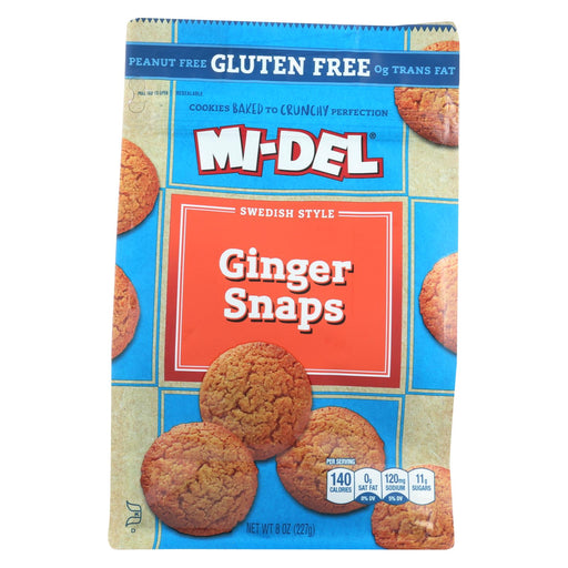 Midel Cookies - Ginger Snaps - Case Of 8 - 8 Oz