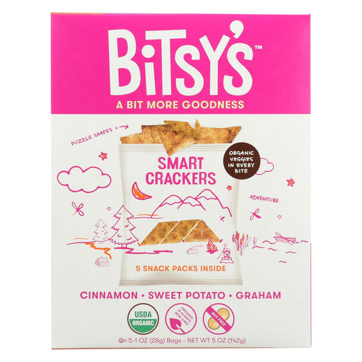 Bitsys Brainfood Crackers - Sweet Potato Cinna-graham - Case Of 6 - 5-1 Oz.