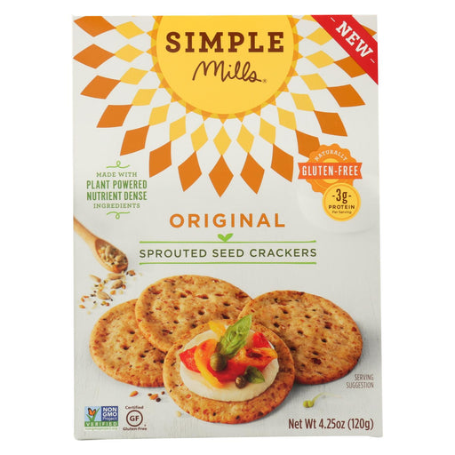 Simple Mills Sprouted Seed Crackers - Original - Case Of 6 - 4.25 Oz