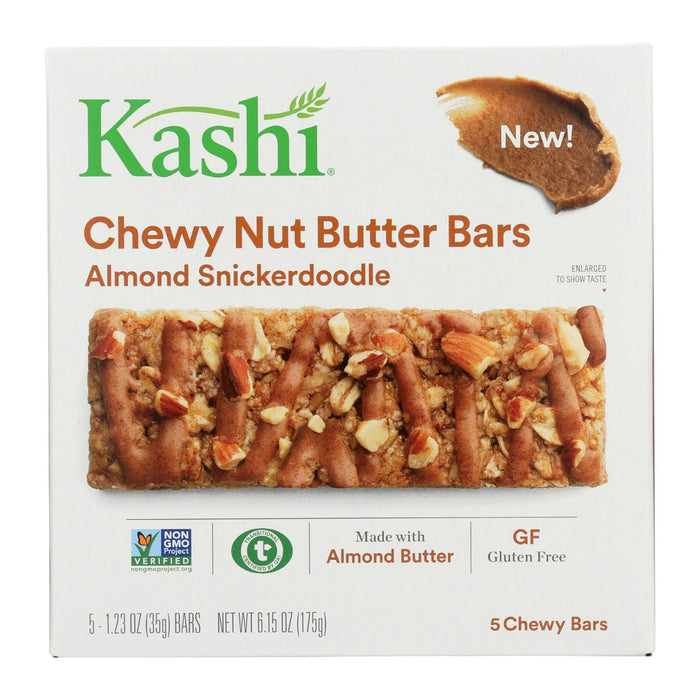 Kashi Chewy Nut Butter Bars - Almond Snickerdoodle - Case Of 8 - 5-1.23oz