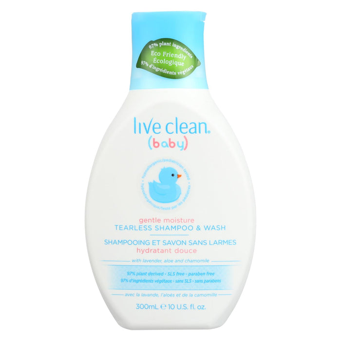 Live Clean Shampoo And Wash - Tearless - Baby - 10 Fl Oz