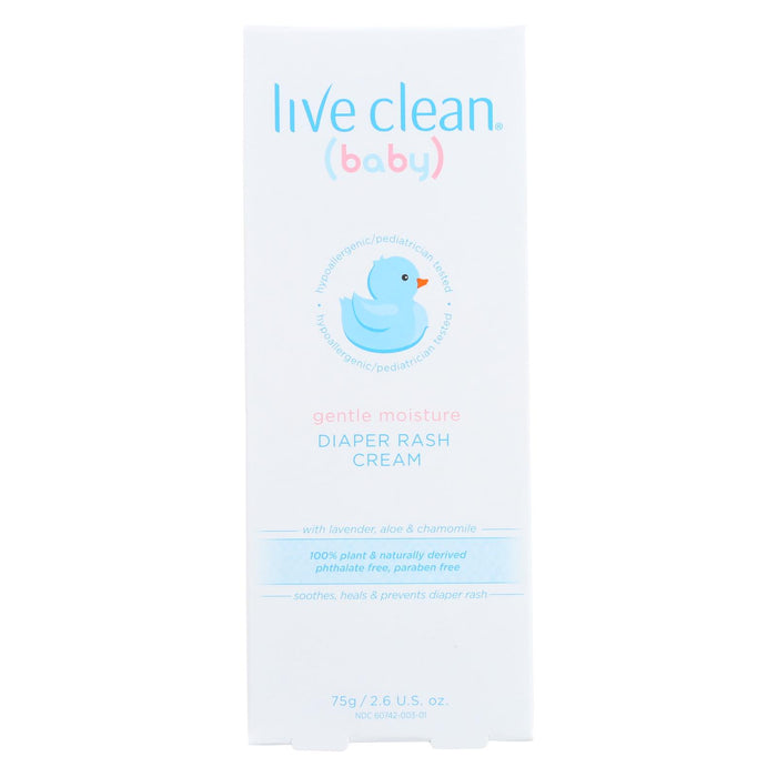 Live Clean Cream - Diaper Rash - Gentle - 2.6 Oz