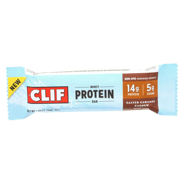 Clif Bar Whey Protein Bar - Salted Caramel Cashew - Case Of 8 - 1.98 Oz
