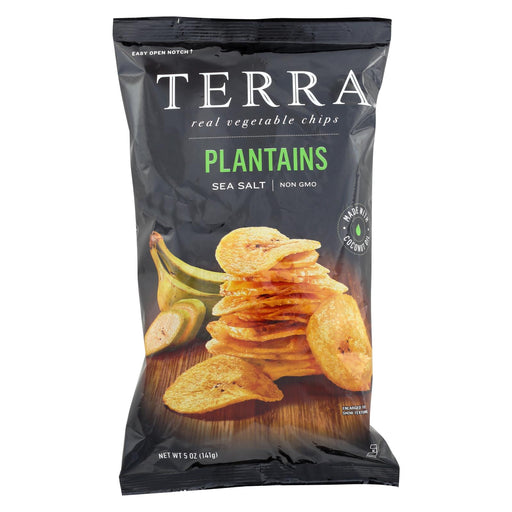 Terra Chips Veggie Chips - Plantains With Sea Salt - Case Of 12 - 5 Oz
