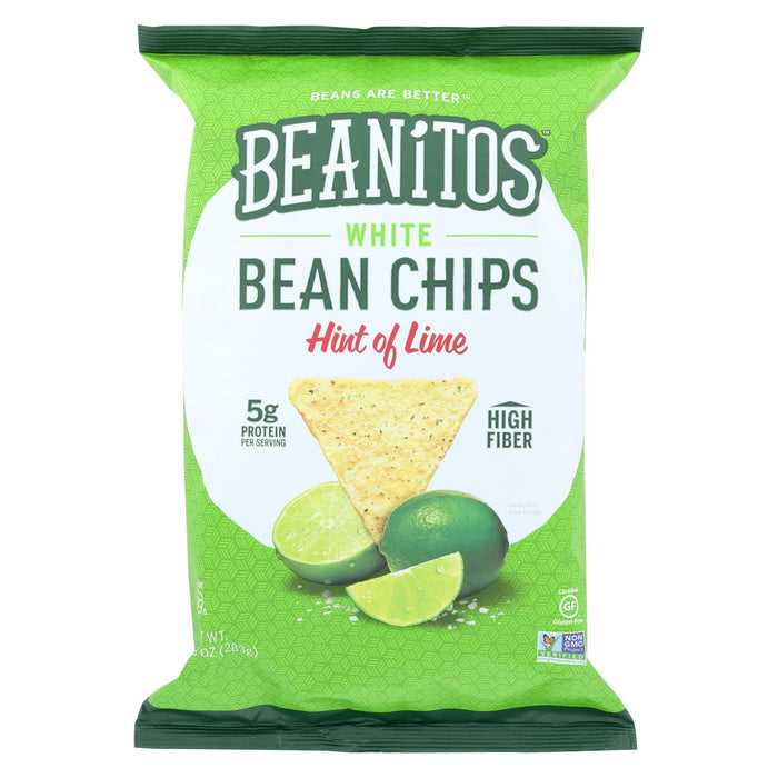 Beanitos White Bean Chips - Hint Of Lime - Case Of 6 - 10 Oz