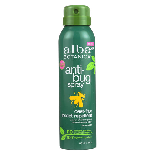 Alba Botanica Anti-bug Spray - Deet Free - 4 Fl Oz