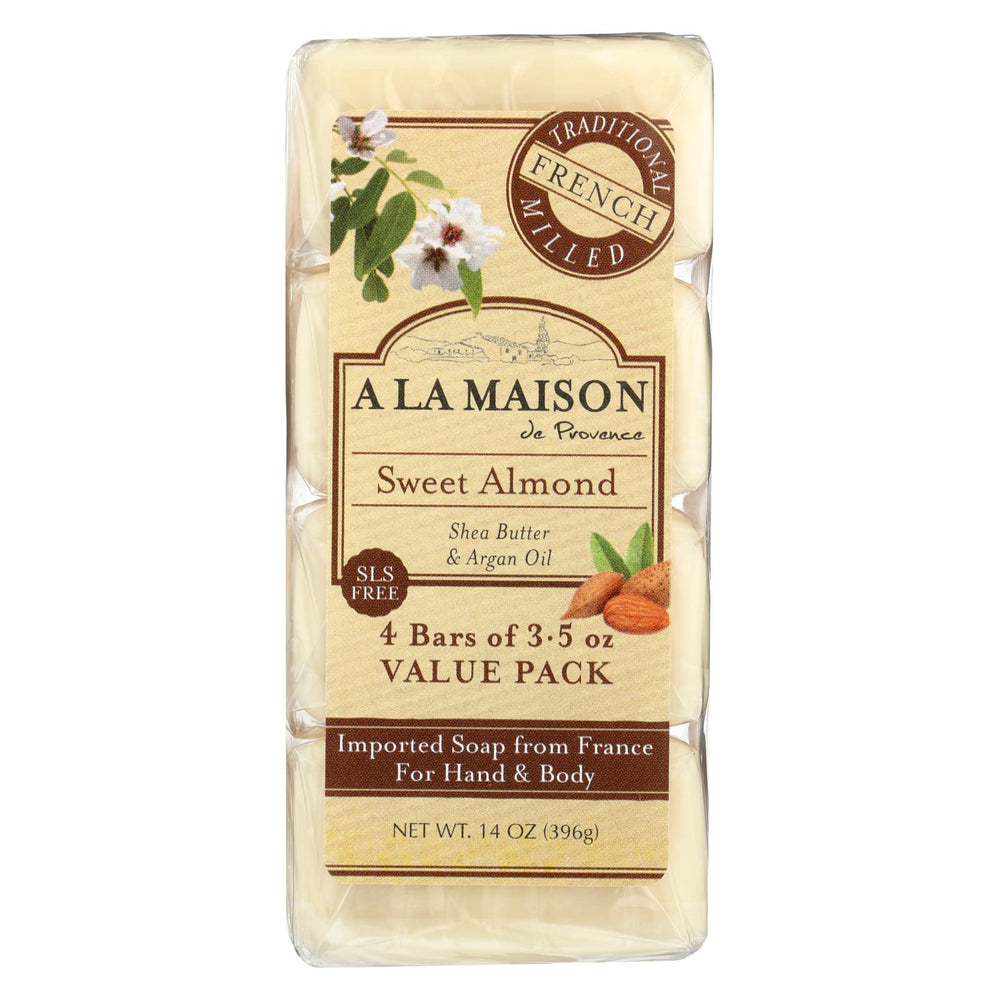 A La Maison Bar Soap - Sweet Almond - 4-3.5 Oz