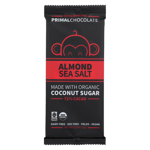 Eating Evolved Chocolate Bar - Almond Sea Salt - Case Of 8 - 2.5 Oz.