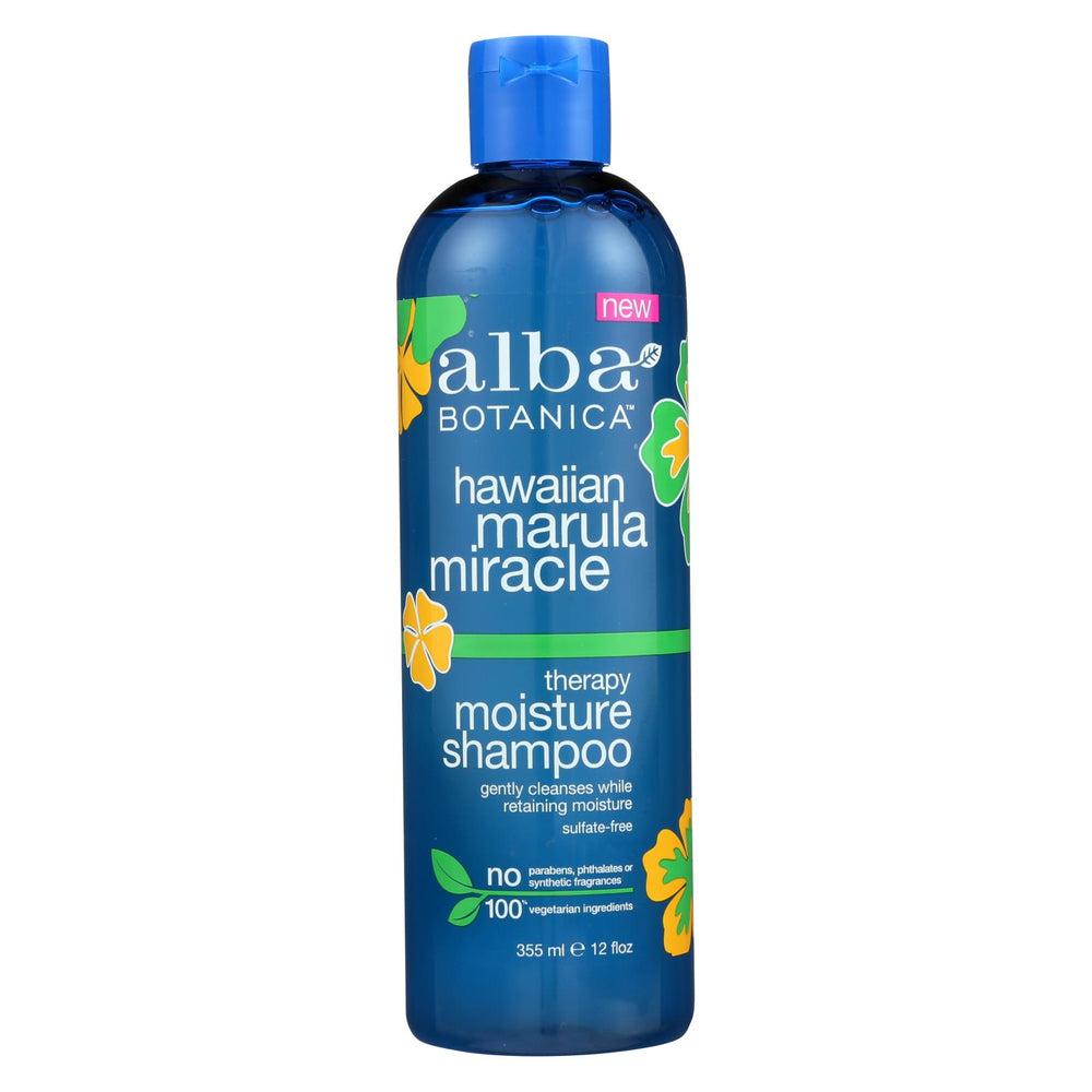 Alba Botanica Hawaiian Marula Miracle Shampoo - Therapy Moisture - 12 Fl Oz