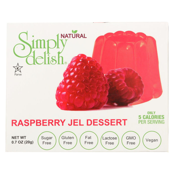 Simply Delish Jel Dessert - Raspberry - Case Of 6 - 1.6 Oz.