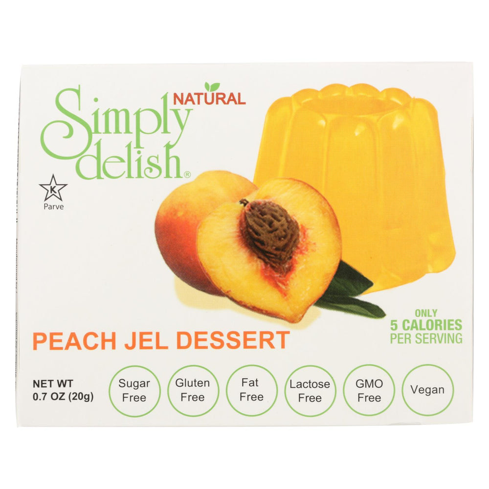 Simply Delish Jel Dessert - Peach - Case Of 6 - 1.6 Oz.