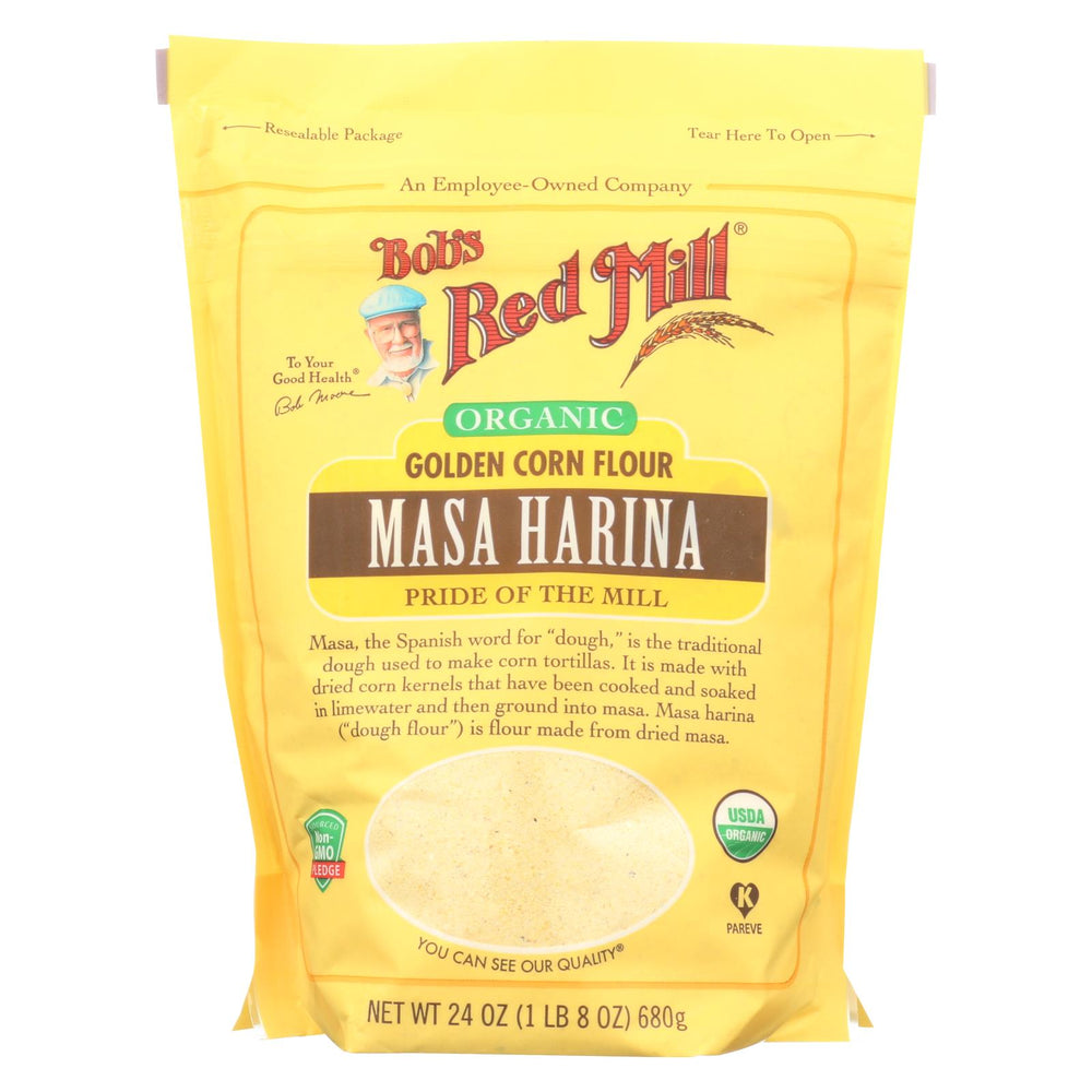 Bob's Red Mill Flour - Organic - Masa Harina - Case Of 4 - 24 Oz