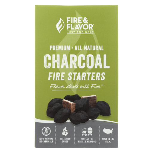 Fire And Flavor Firestarter - Charcoal - Case Of 6 - 24 Count