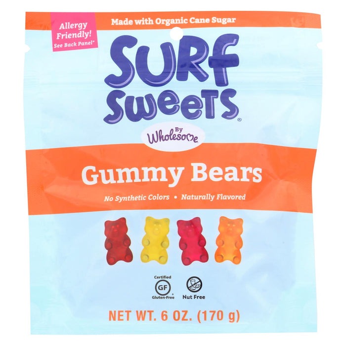 Surf Sweets Candy - Gummy Bears - Case Of 6 - 6 Oz