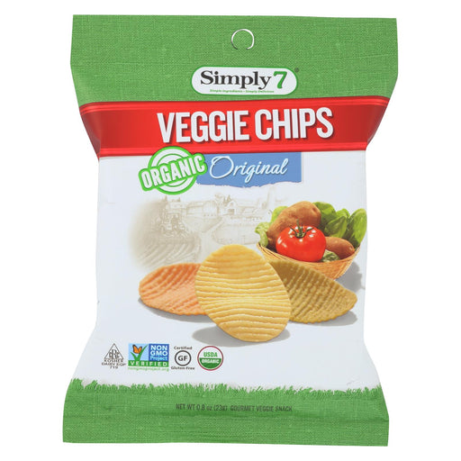 Simply7 Veggie Chips - Organic - Original - Case Of 24 - .8 Oz